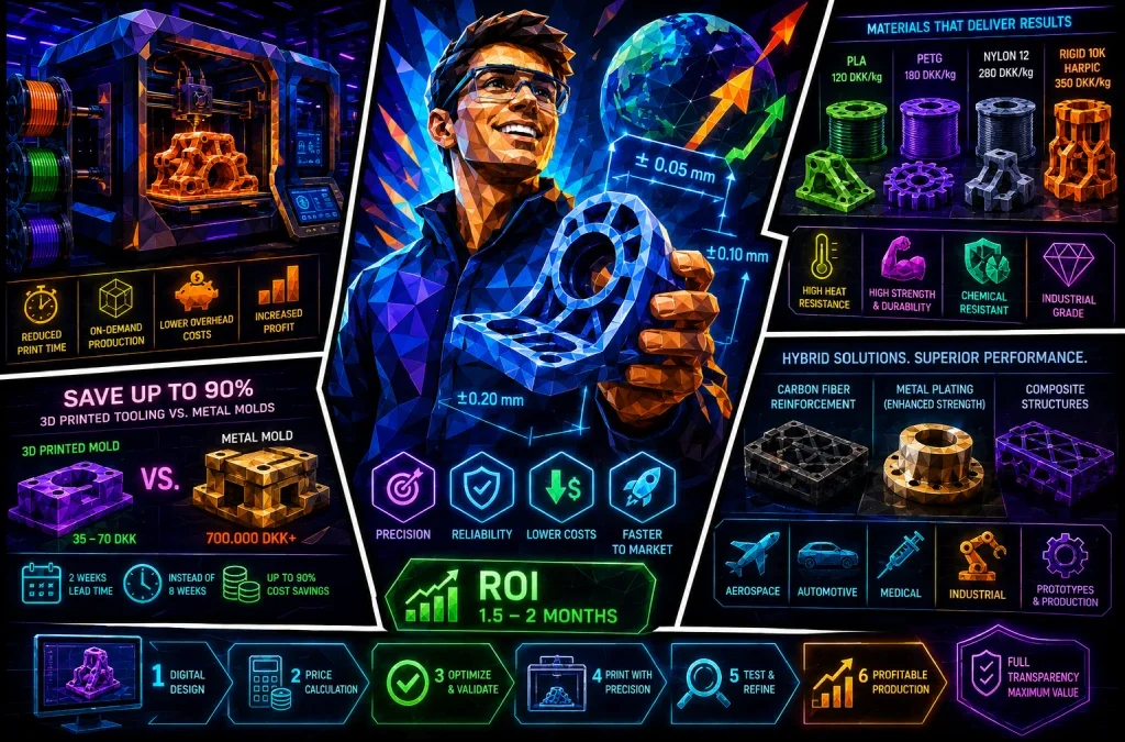 Prices and materials for industrial 3D projects